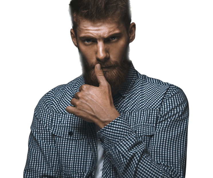 Bearded Man Casually Dressed